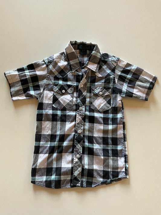 Blue Plaid Button Up
