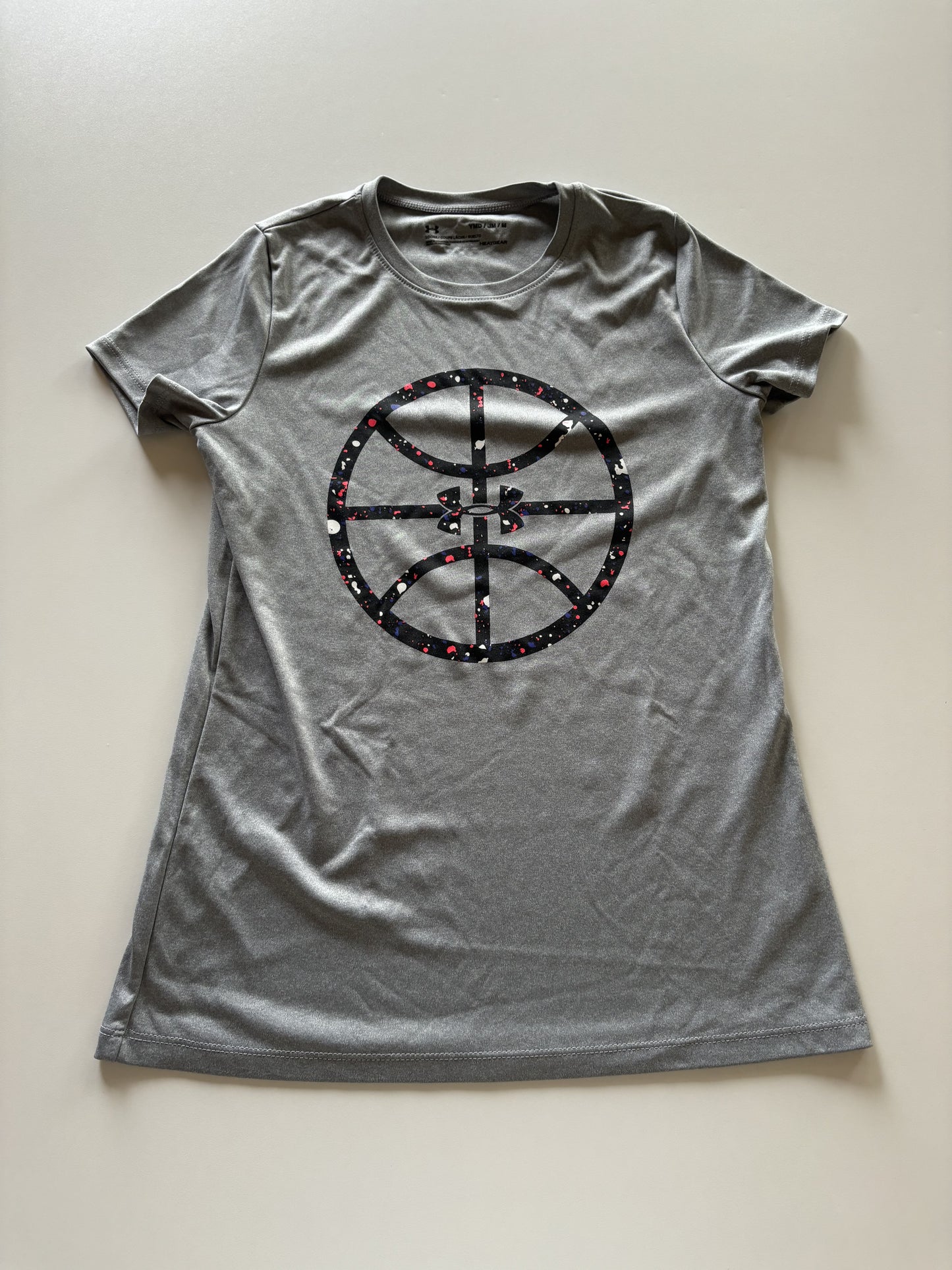 Grey UA Basketball Athletic Tee