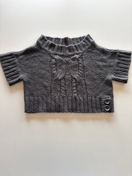 Grey Knit Boxy Shirt
