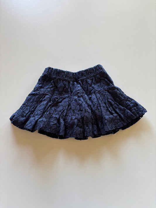 Navy Lace Skort