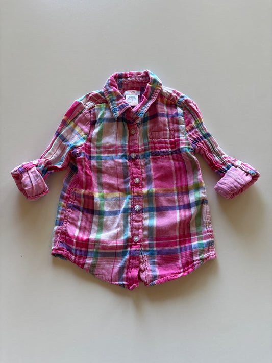Pink Plaid Shirt