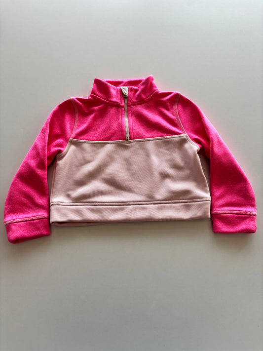2 Tone Pink 1/2 Zip Sweater