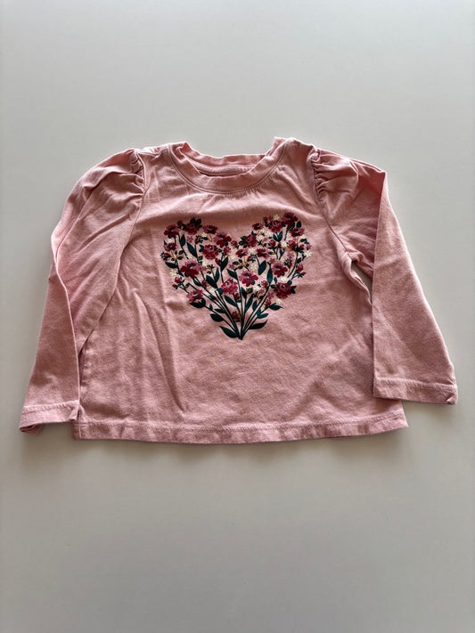 Pink Floral Heart Shirt