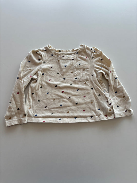 Almond Colourful Heart Pocket Shirt