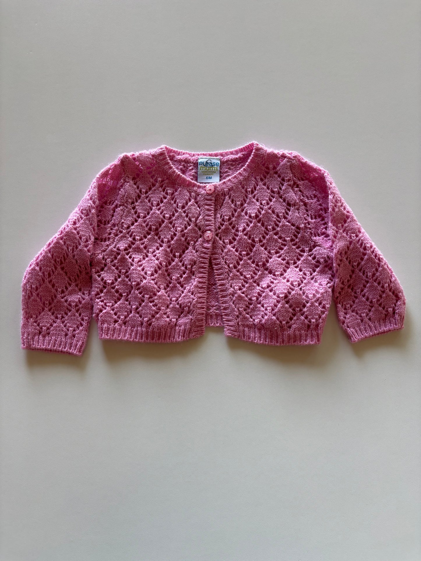 Pink Knit Cardigan