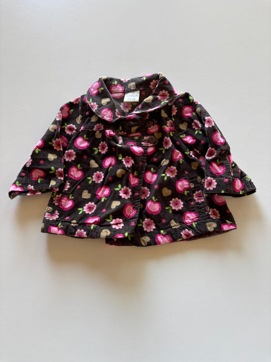 Brown Floral Corduroy Jacket