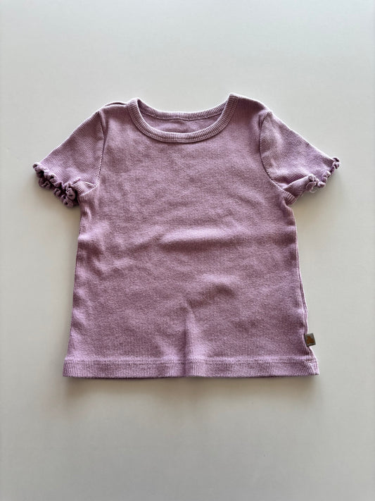 Ribbed Purple Tee