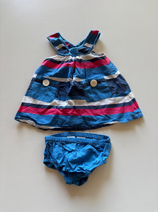 2pc Blue Striped Outfit