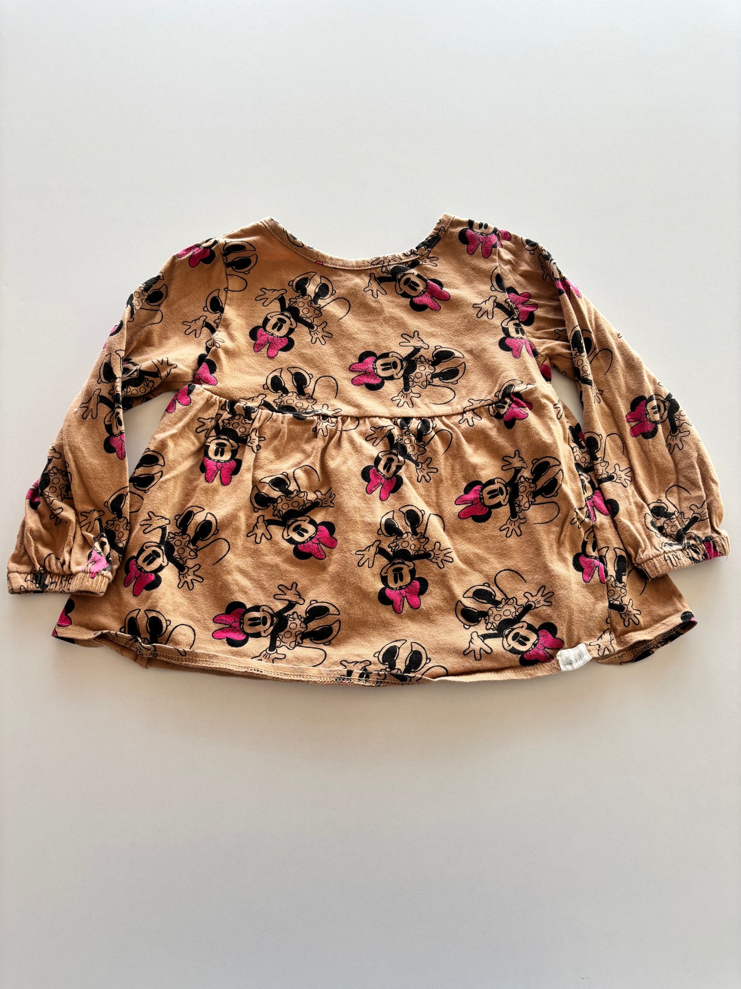 Brown Minnie Mouse Babydoll Shirt