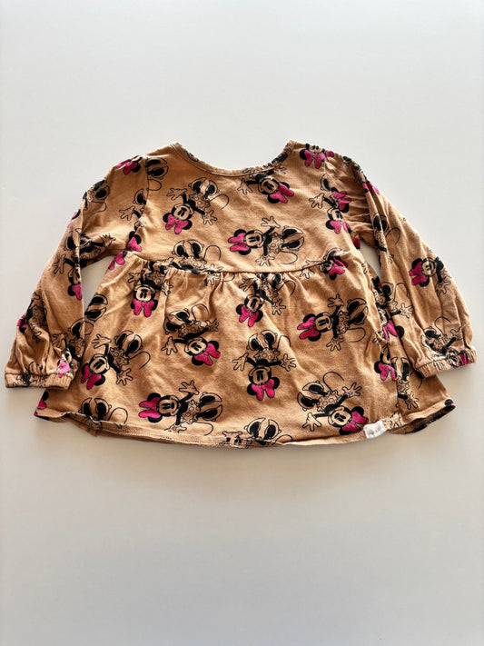 Brown Minnie Mouse Babydoll Shirt