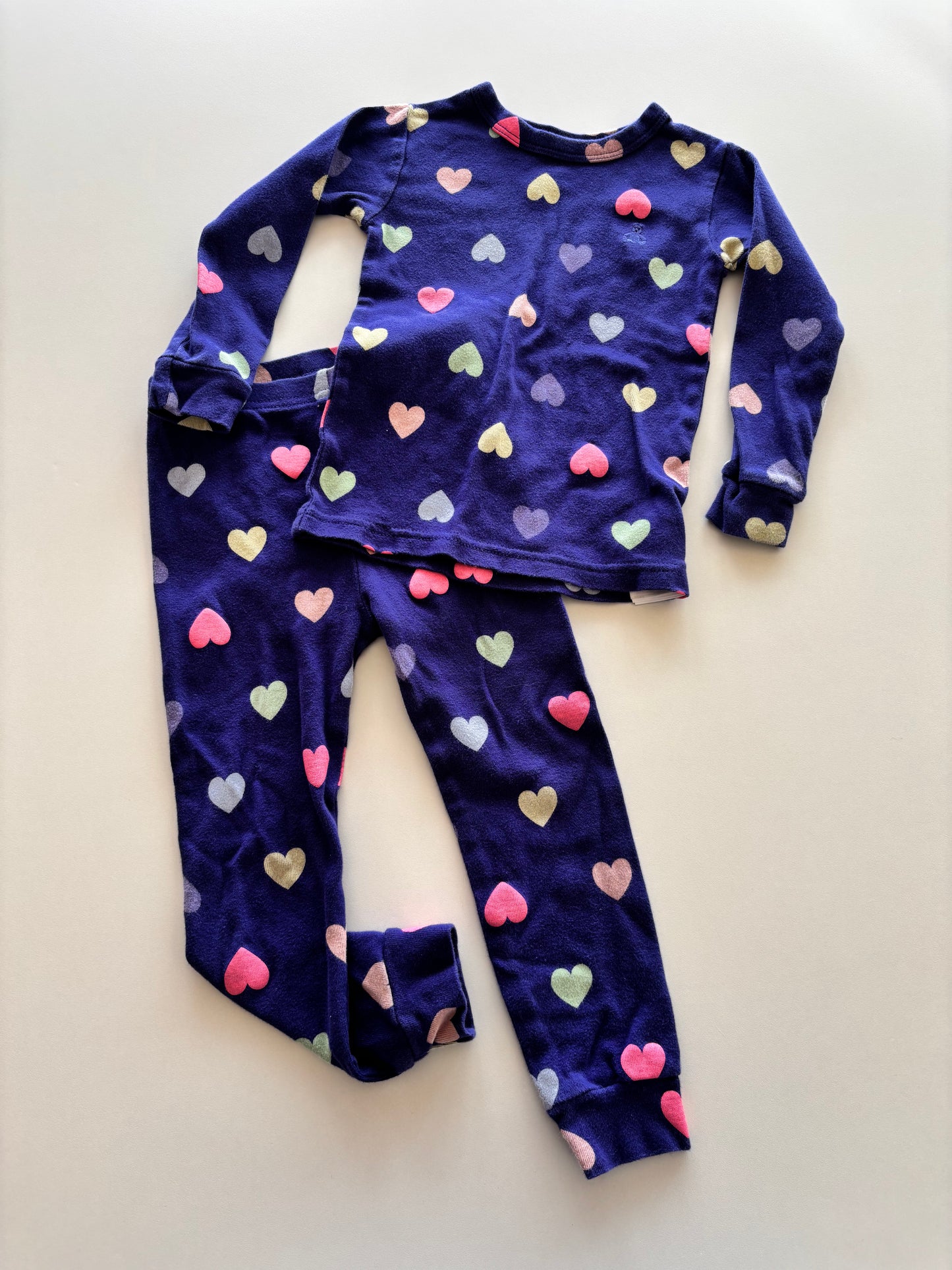 2pc Navy Heart Pajamas