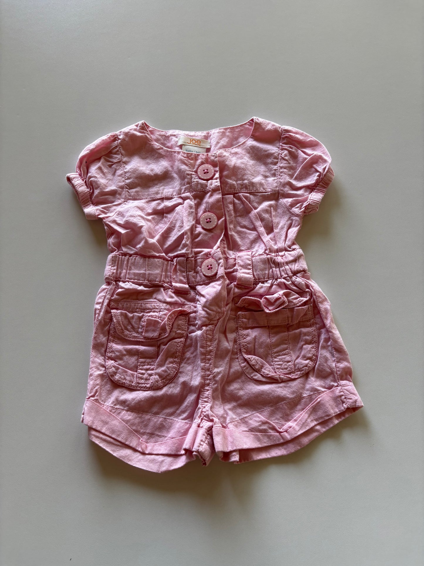 Pink Utilitarian Romper
