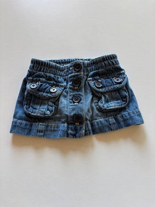 Denim Button Up Skirt