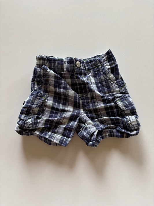 Blue & Green Plaid Shorts
