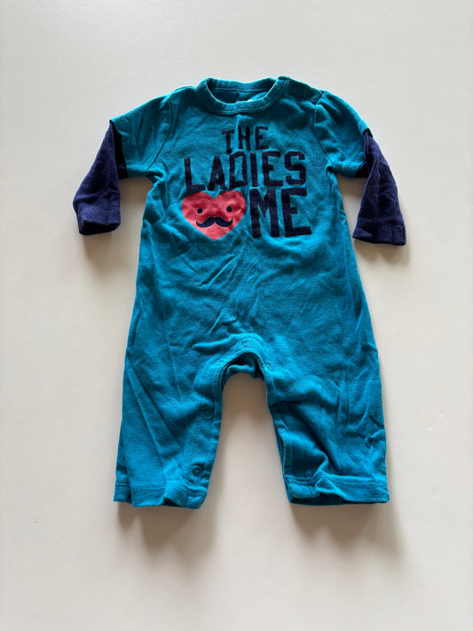 Blue Ladies Love Me Romper