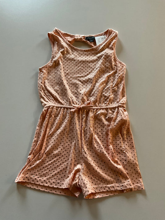 BNWT Peach and Foil Polka Dot Romper