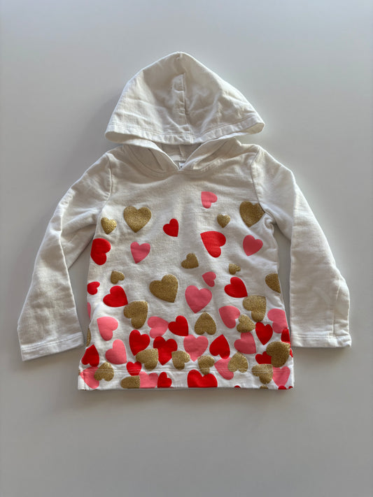 White Hooded Heart Shirt