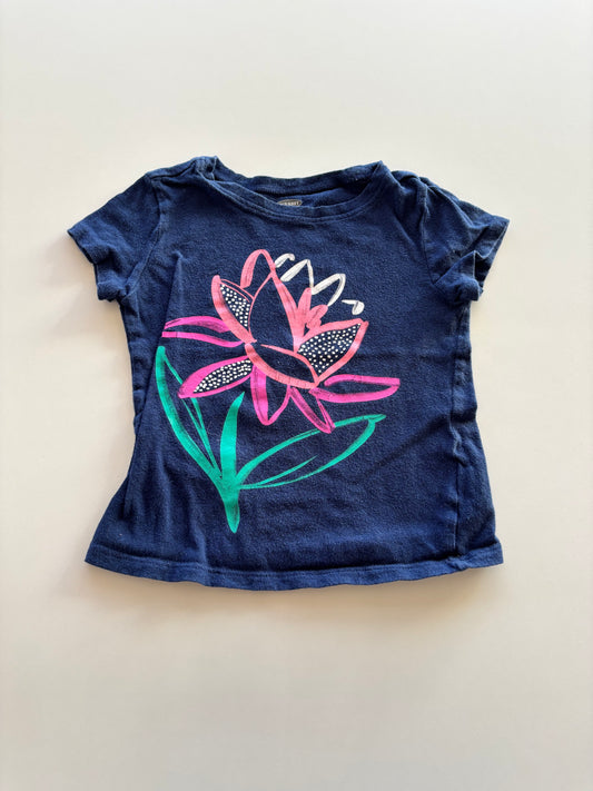 Navy Flower Tee