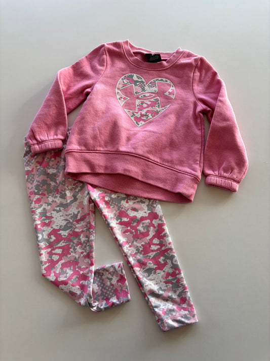 2pc UA Pink & Silver Set