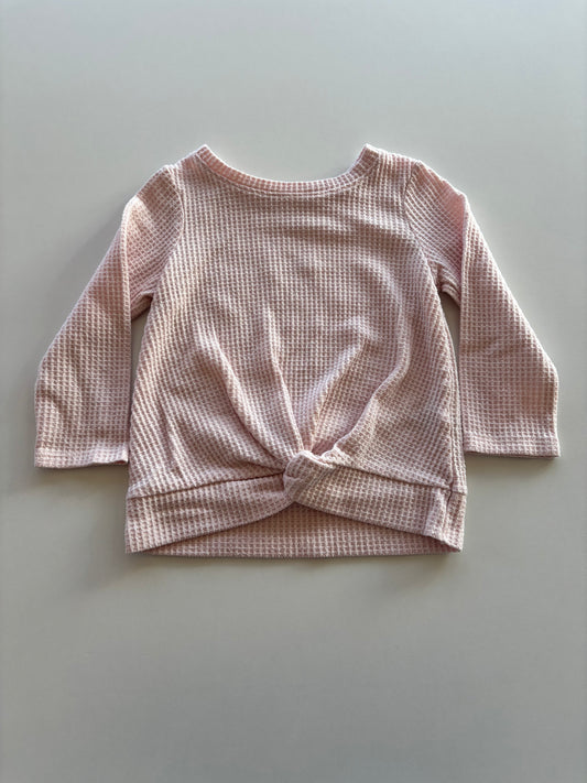 Pink Waffle Twist Shirt