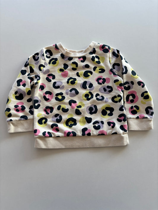 Almond Colourful Leopard Crewneck