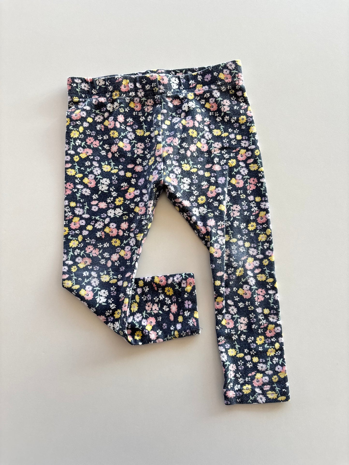 Charcoal Floral Leggings