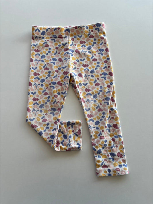 Ivory Floral Leggings