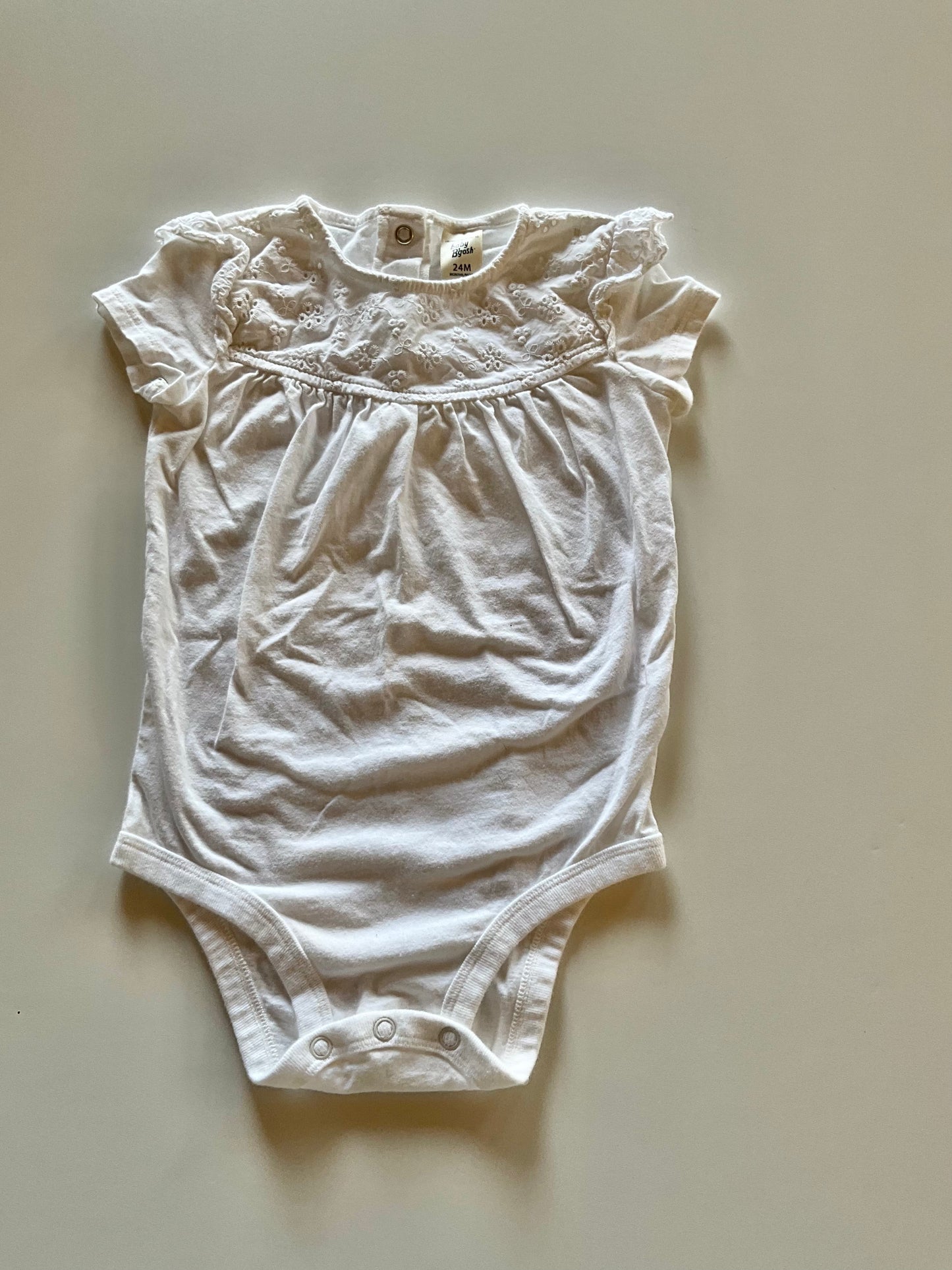 White Eyelet Onesie