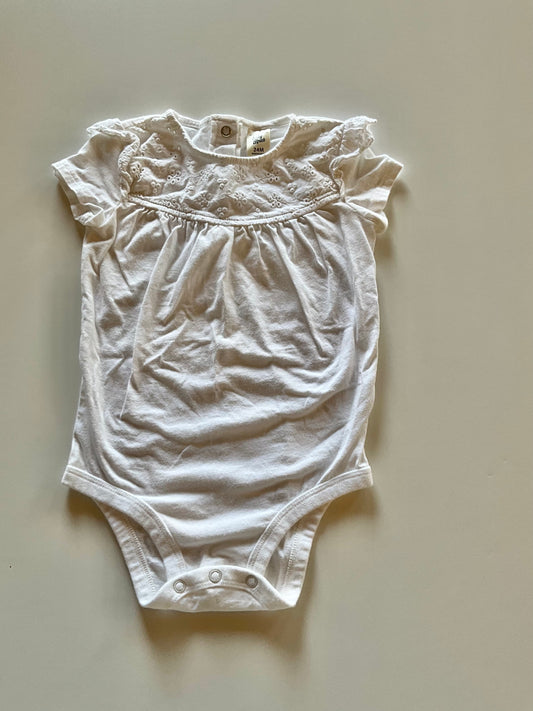 White Eyelet Onesie
