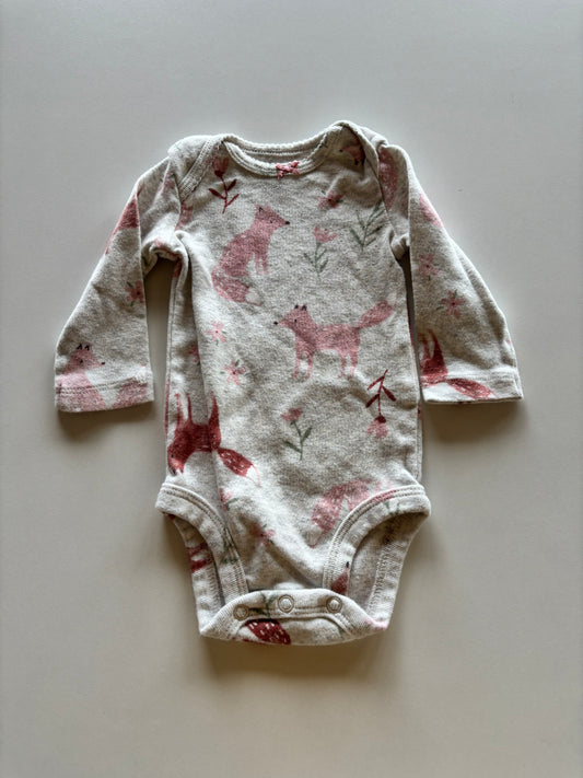Grey Melange Fox Onesie