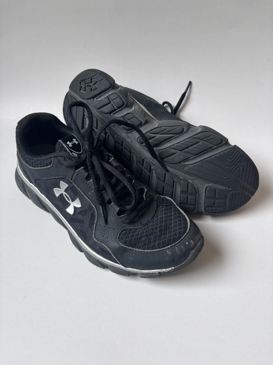 Black & Silver UA Running Shoes