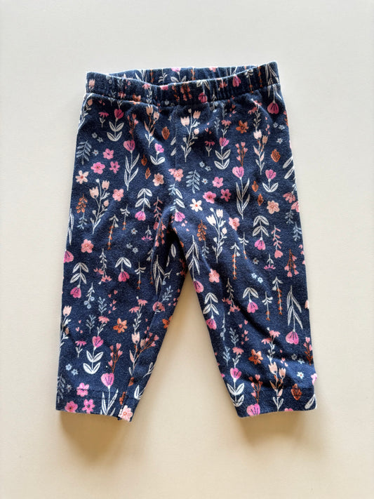 Blue Floral Leggings