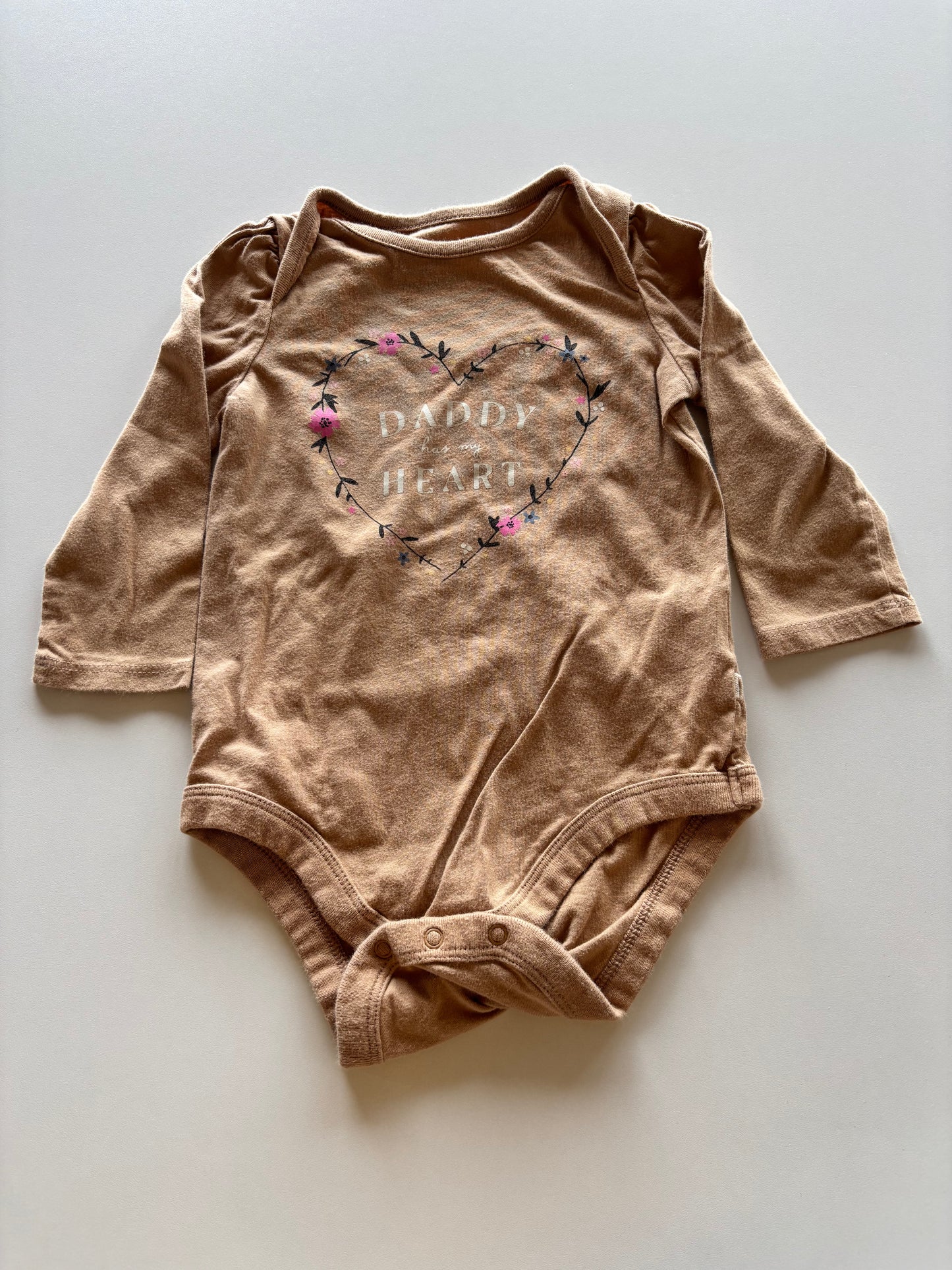 Brown Daddy has my Heart Onesie