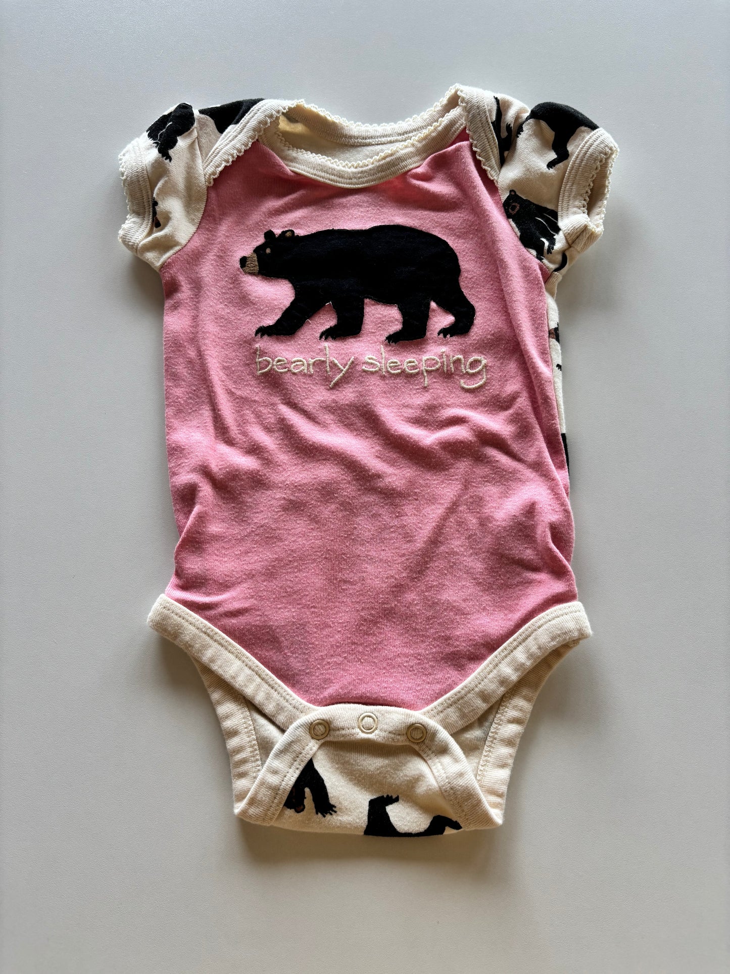 Pink Bearly Sleeping Onesie
