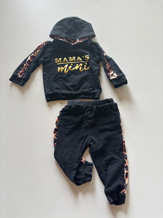 2pc Black & Leopard Mama's Mini Set