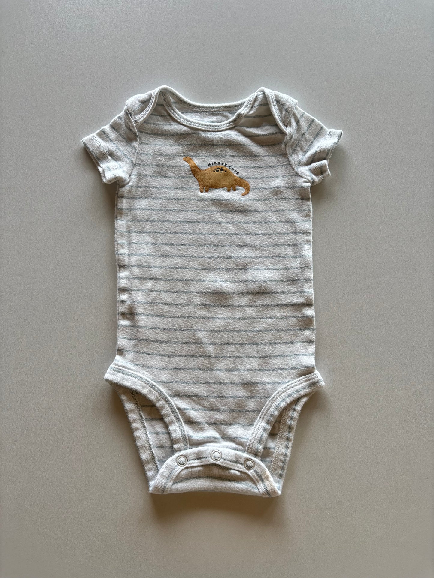 Striped Mighty Cute Dino Onesie