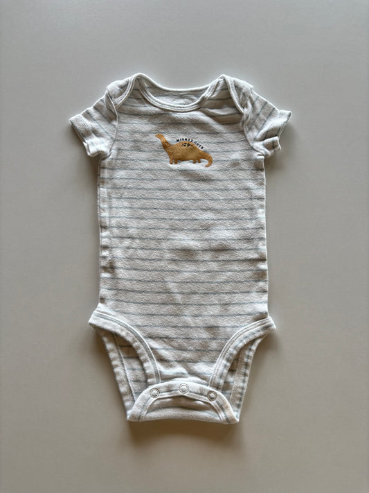 Striped Mighty Cute Dino Onesie