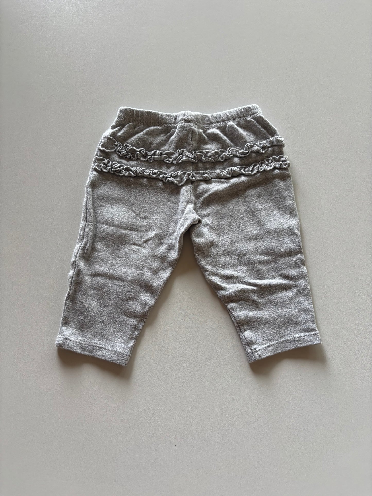 Grey Ruffle Bum Leggings