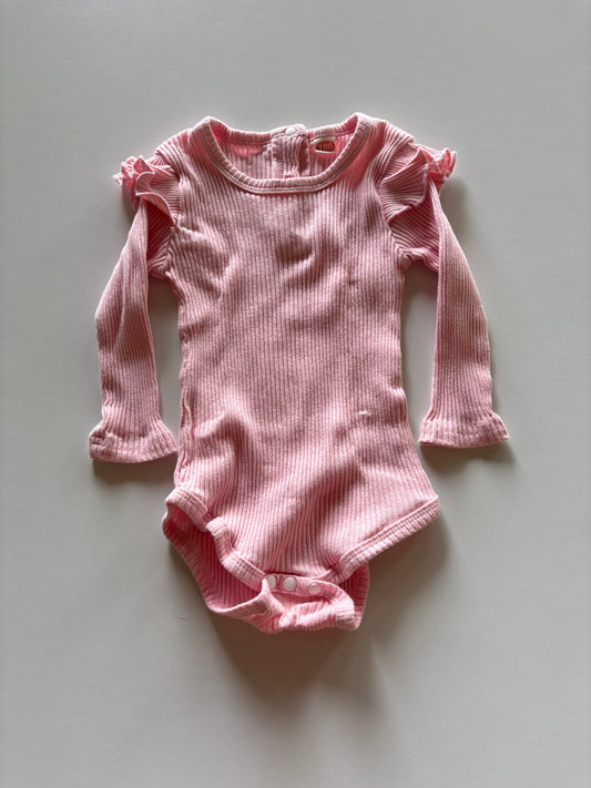 Pink Ribbed Onesie