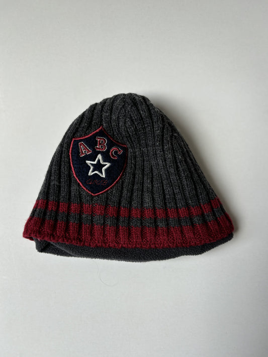 Grey & Red ABC Toque