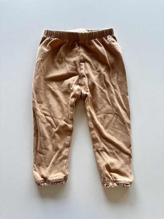 Light Brown Leggings with Embellished Cuffs