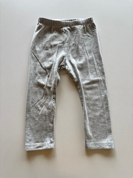 Grey Heart Leggings