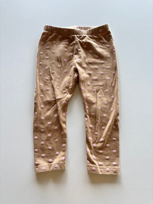 Brown & Pink Polka Dot Leggings