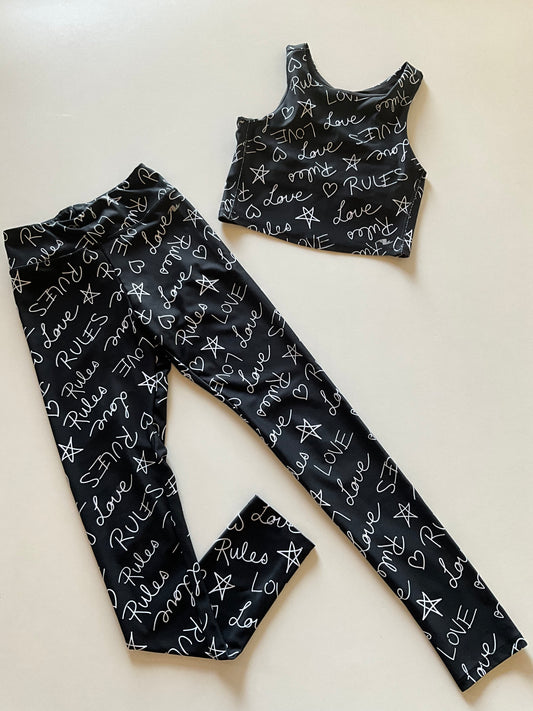 2pc Love Rules Athletic Set