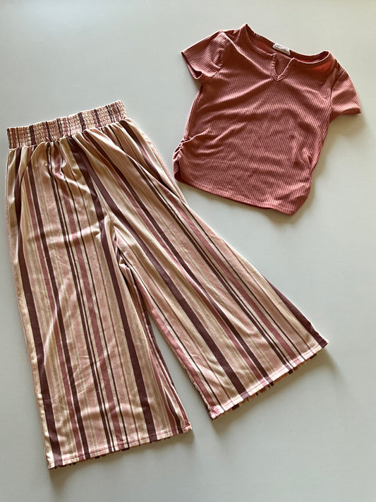 2pc Crop & Wide Leg Pants