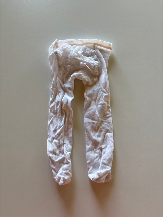 White Ruffle Bum Tights