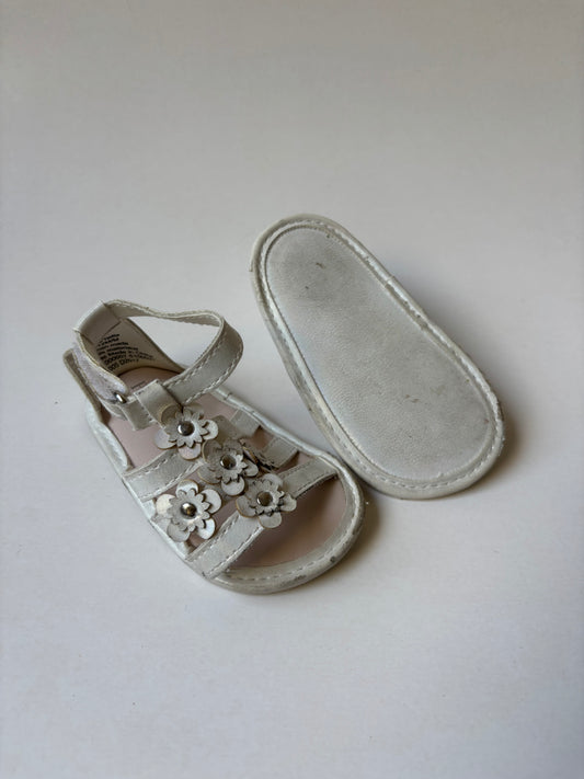 White Flower Sandals