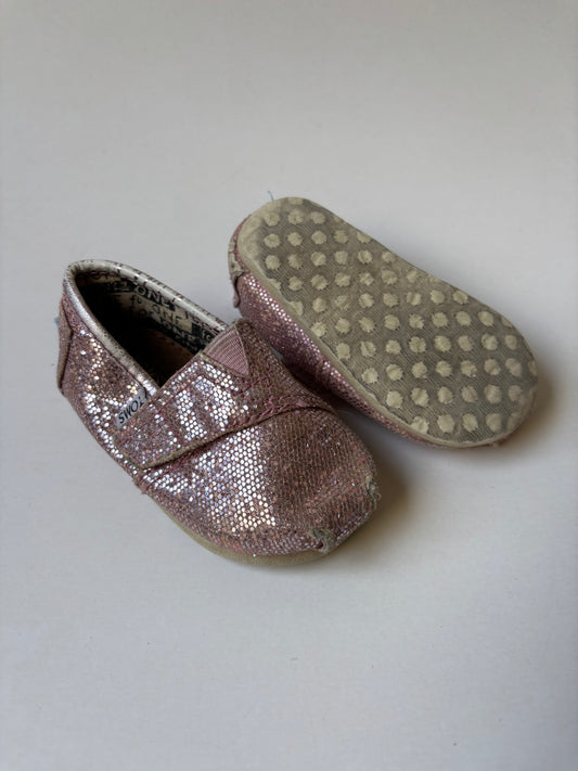 Pink Sparkle Toms