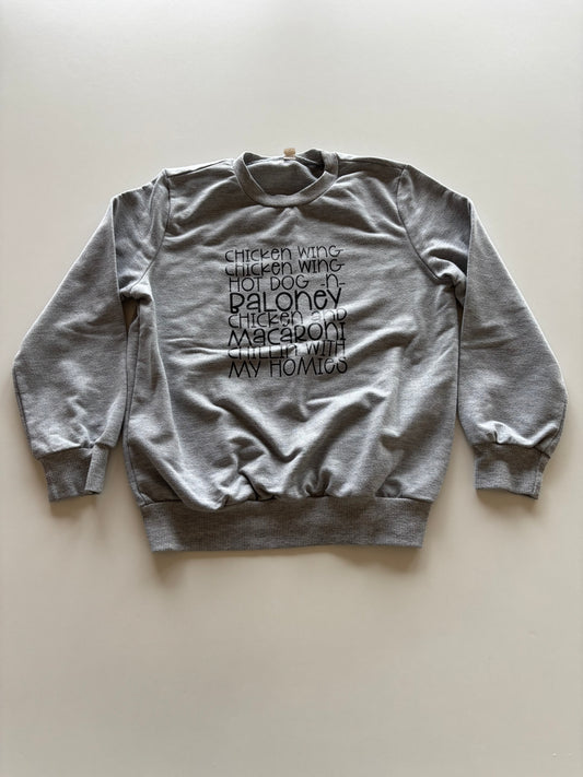 Grey Chicken Wing Chicken Wing Crewneck