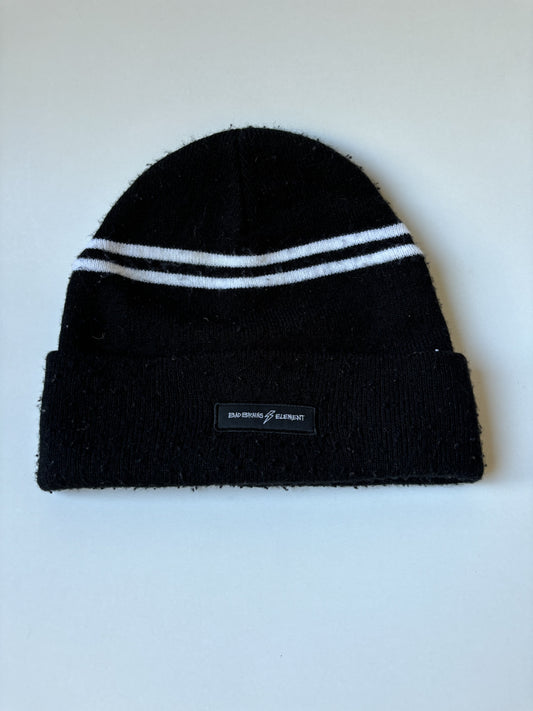 Black with White Stripes Toque